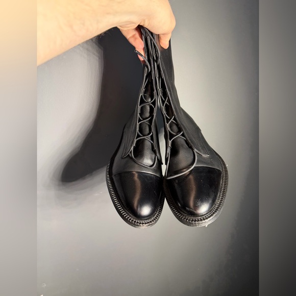 Inch2 Leather Combat Boots Size EU 38 - Picture 4 of 6